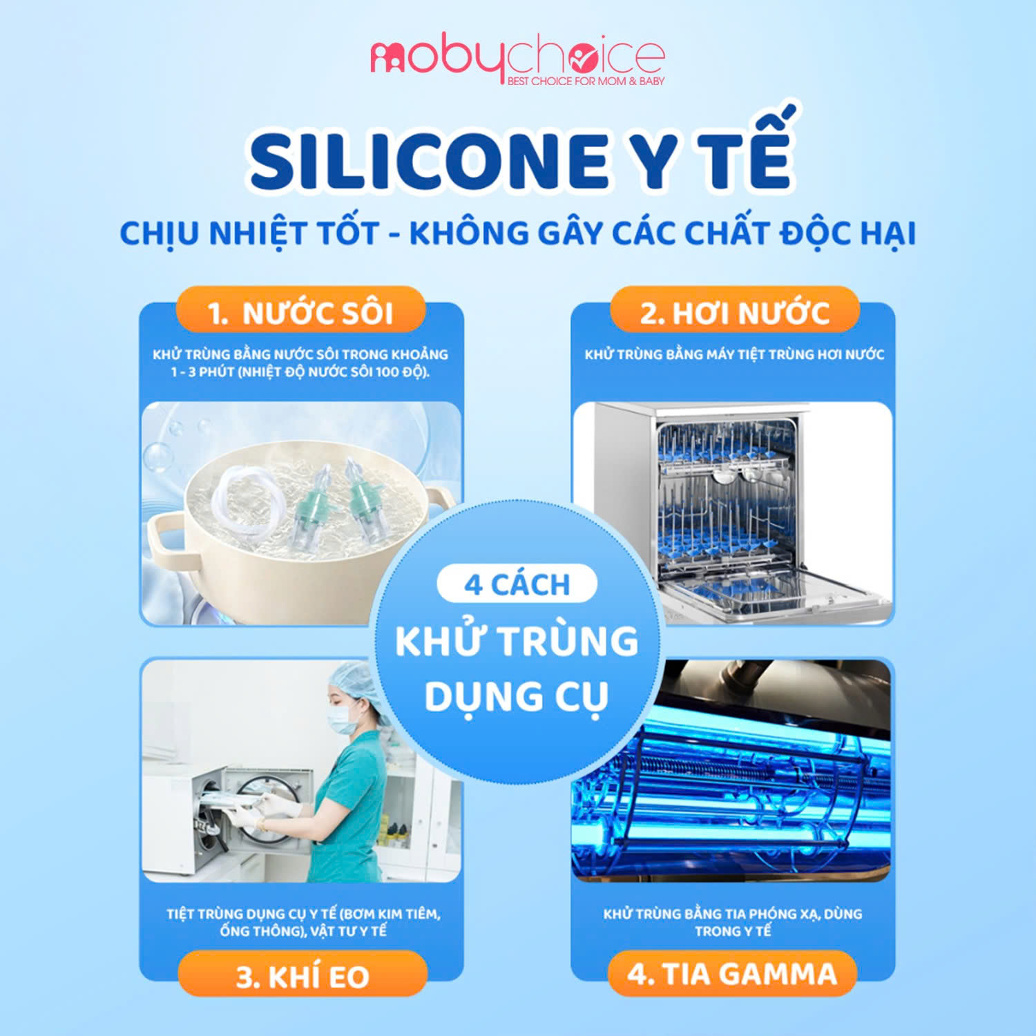 Bốn phương pháp khử trùng trong tài liệu MOBYCHOICE